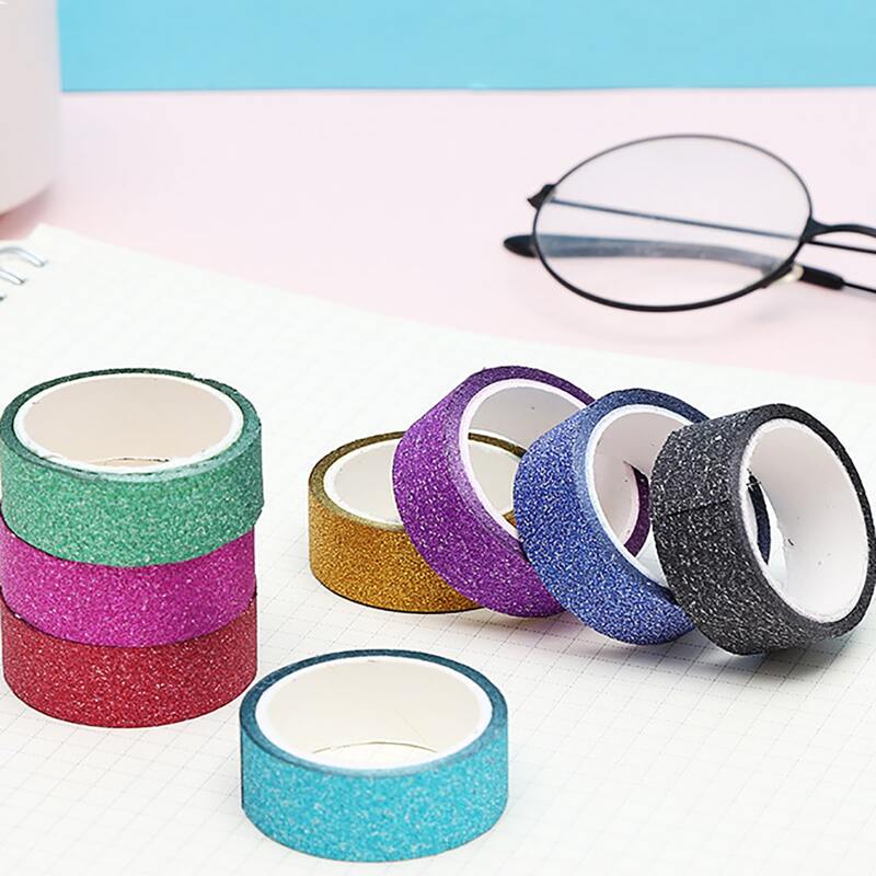 

8rolls Glitter Decorative Tape, Multicolor