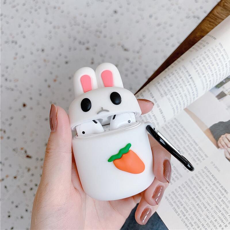 

Rabbit Shaped AirPods Case, White
