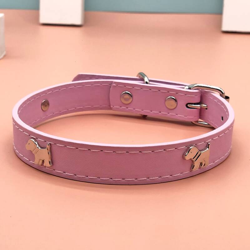 

Studded Dog Collar, Pink