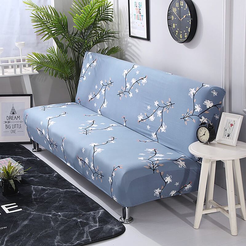 

Flower Print Stretchy Sofa Cover, Blue