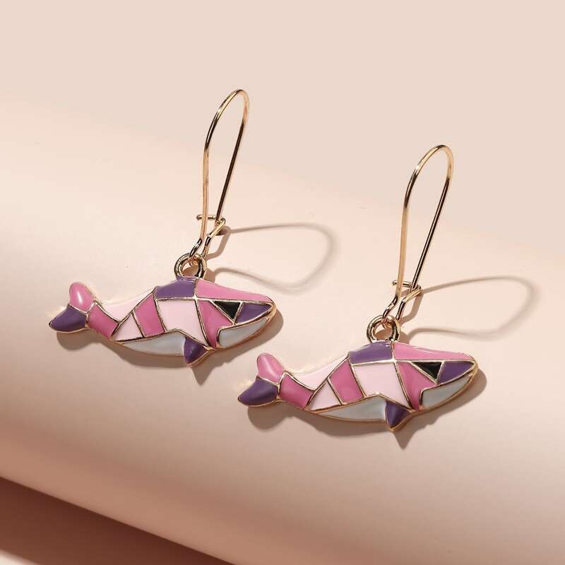

Fish Drop Earrings, Multicolor