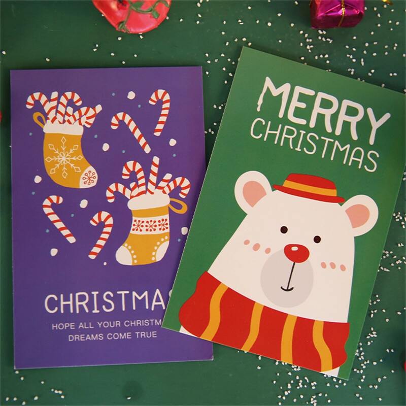 

30sheets Christmas Pattern Random Postcard, Multicolor