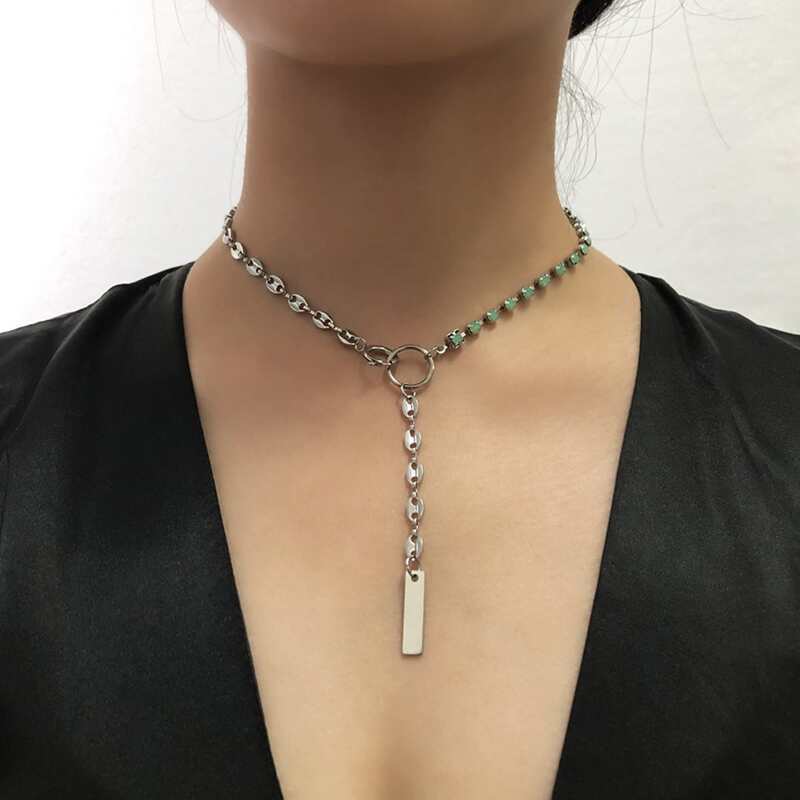 

Geometric Charm Necklace, Silver