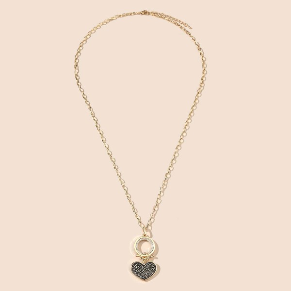 

Heart Charm Necklace, Gold