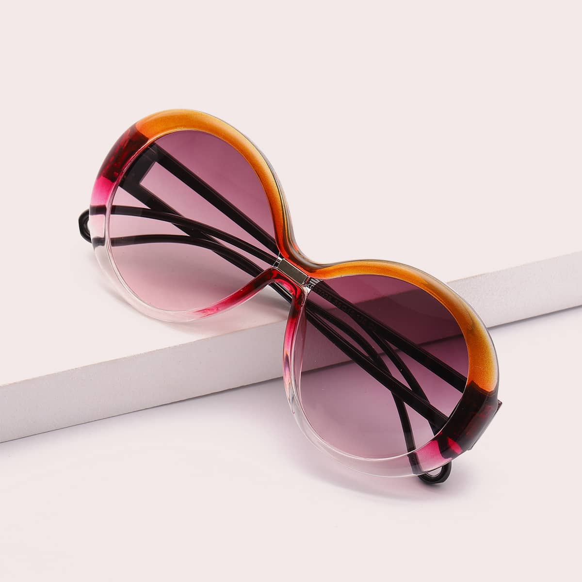 

Round Frame Sunglasses, Multicolor