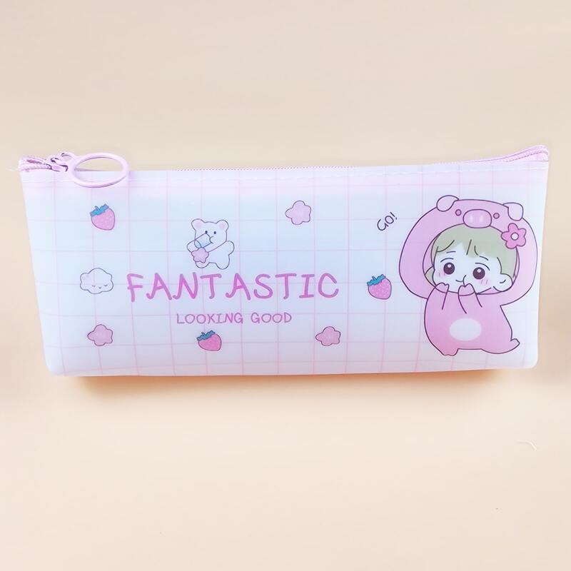 

Cartoon Graphic Pencil Bag, Pink