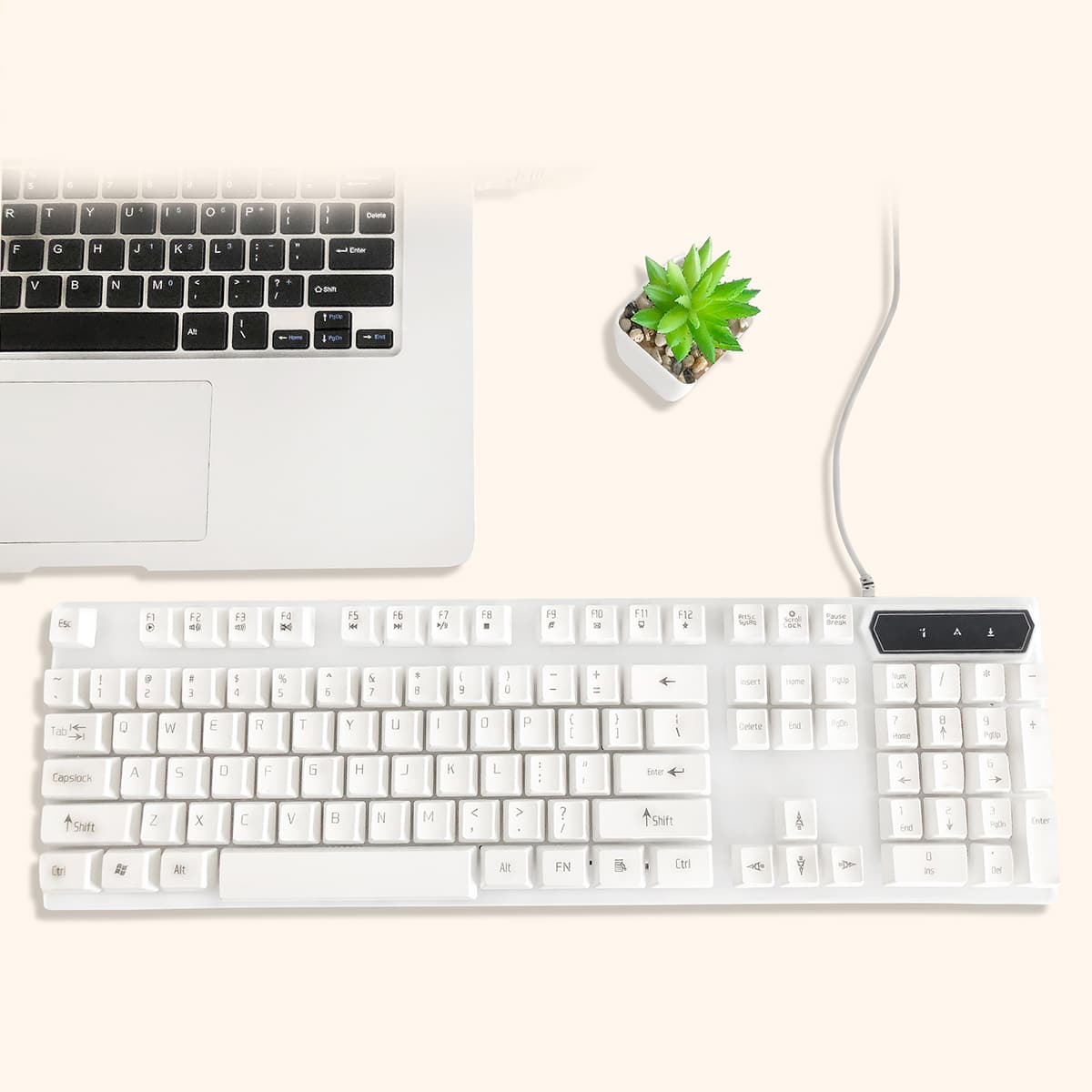 

Glowing Wired Gaming Keyboard, White