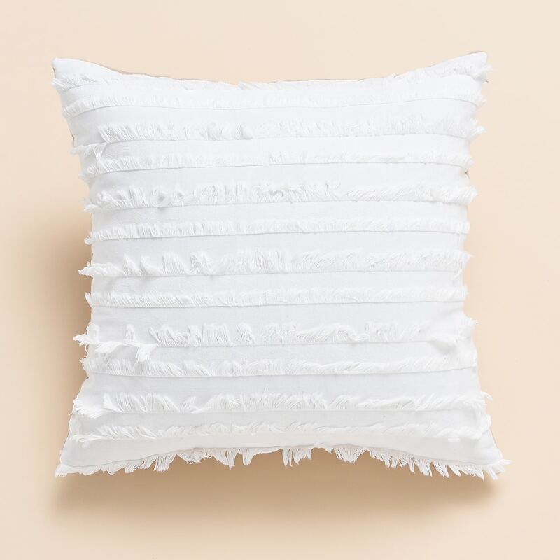 

Tassel Detail Cushion Cover Without Filler, White