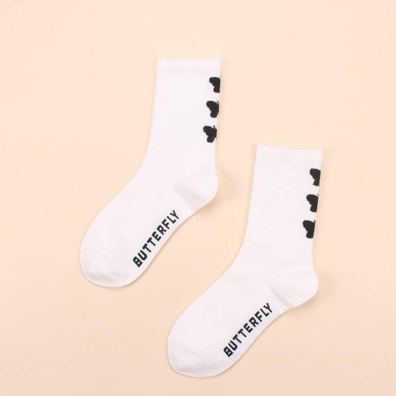 

Butterfly Crew Socks, White