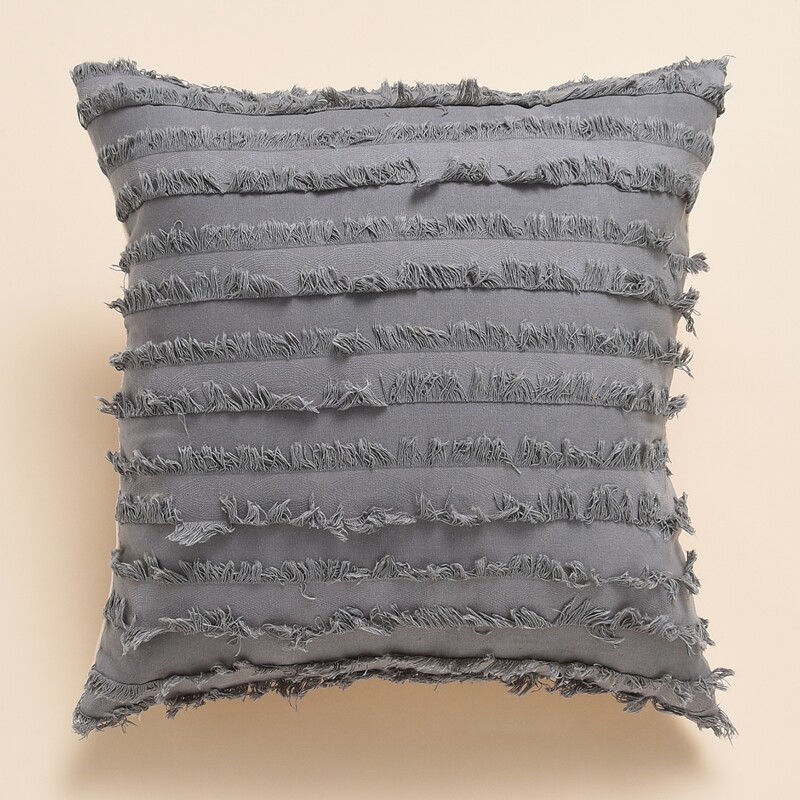 

Tassel Detail Cushion Cover Without Filler, Grey