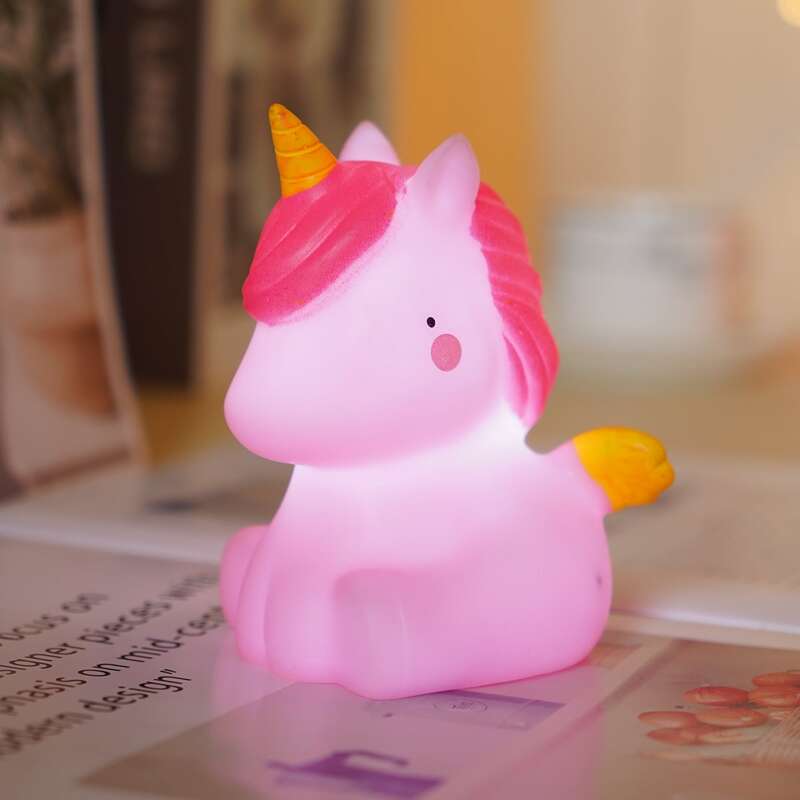 

1pc Unicorn Design Night Light, Yellow