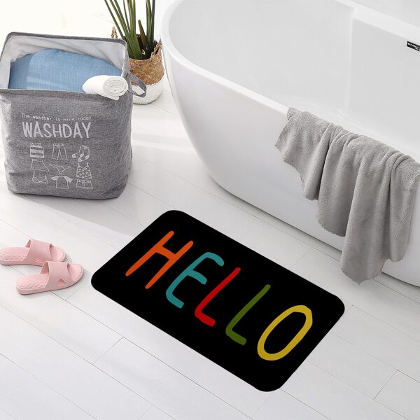 

Letter Graphic Floor Mat, Black