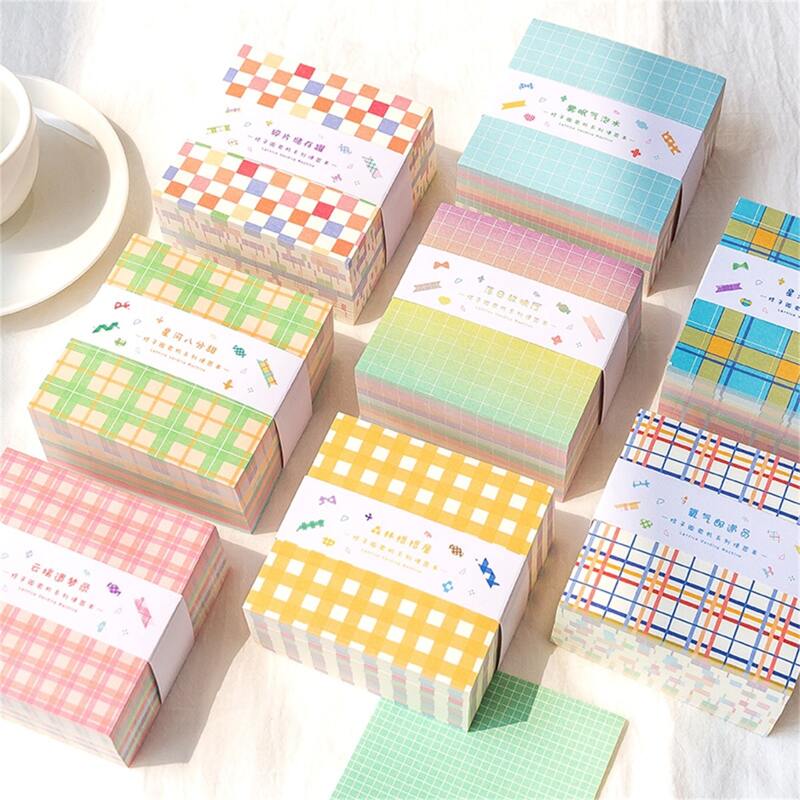 

1pack Plaid Pattern Random Memo Pad, Multicolor