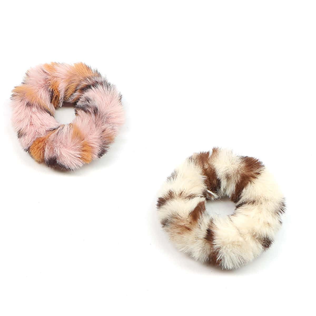 

2pcs Random Fluffy Hair Tie, Multicolor