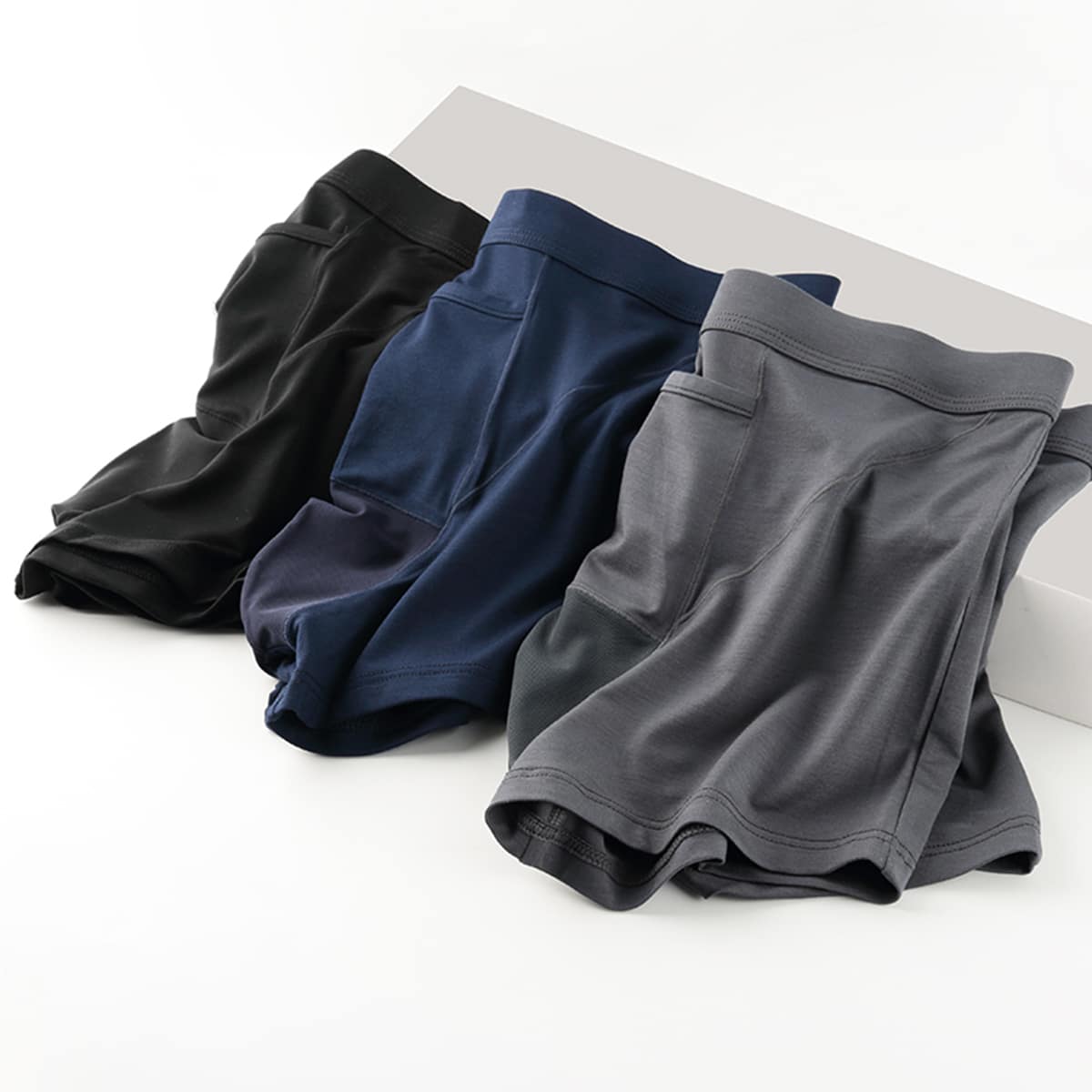 

Guys 3pcs Breathable And Comfortable Boxer Brief, Multicolor