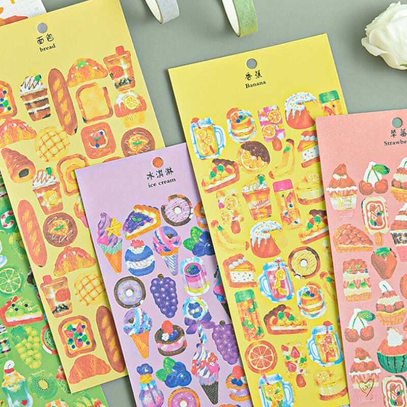

1sheet Cartoon Graphic Random Sticker, Multicolor