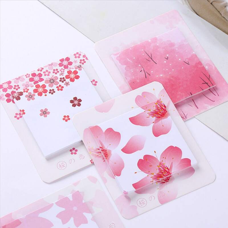 

2packs Flower Print Random Sticky Note, Multicolor
