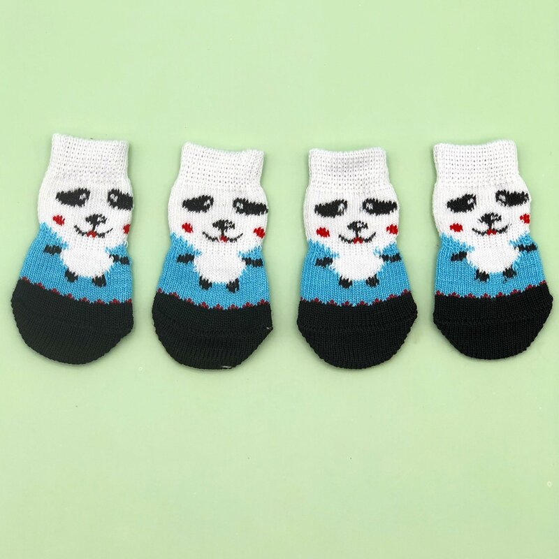 

4pcs Cartoon Graphic Dog Socks, Multicolor