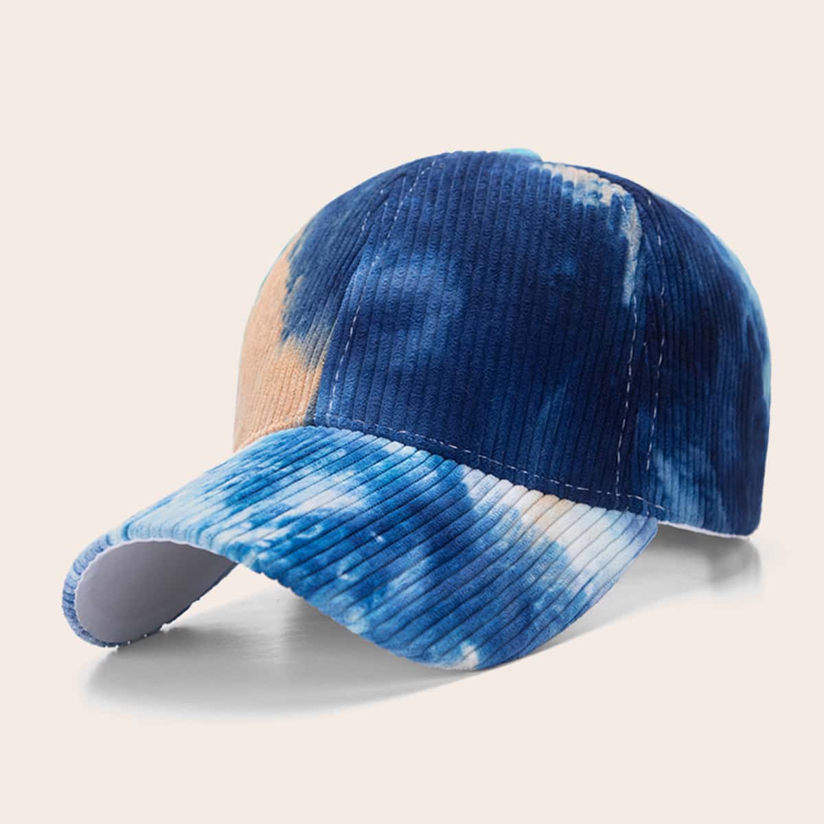

Tie Dye Corduroy Baseball Cap, Blue