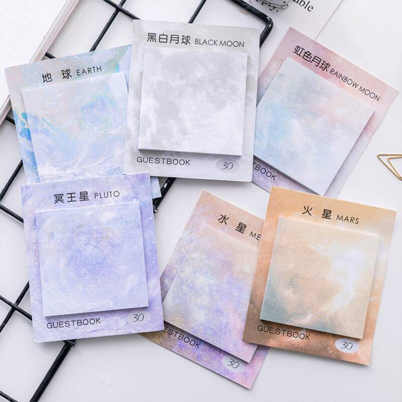 

1pc Random Planet Sticky Note, Multicolor