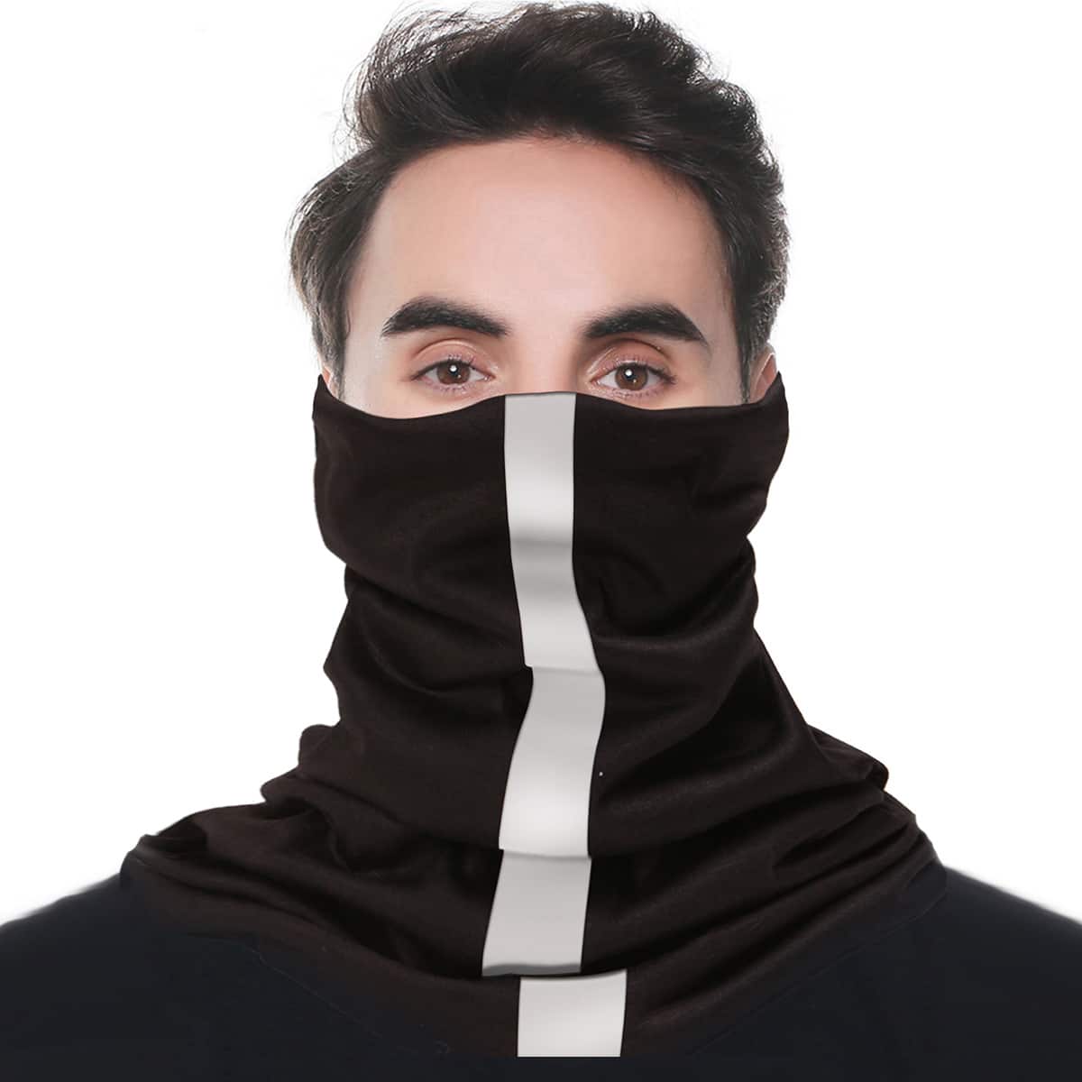 

Guys Color Block Sun Protection For The Face, Black