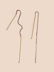 Pendientes largos simples - Amarillo Oro - Ver 2