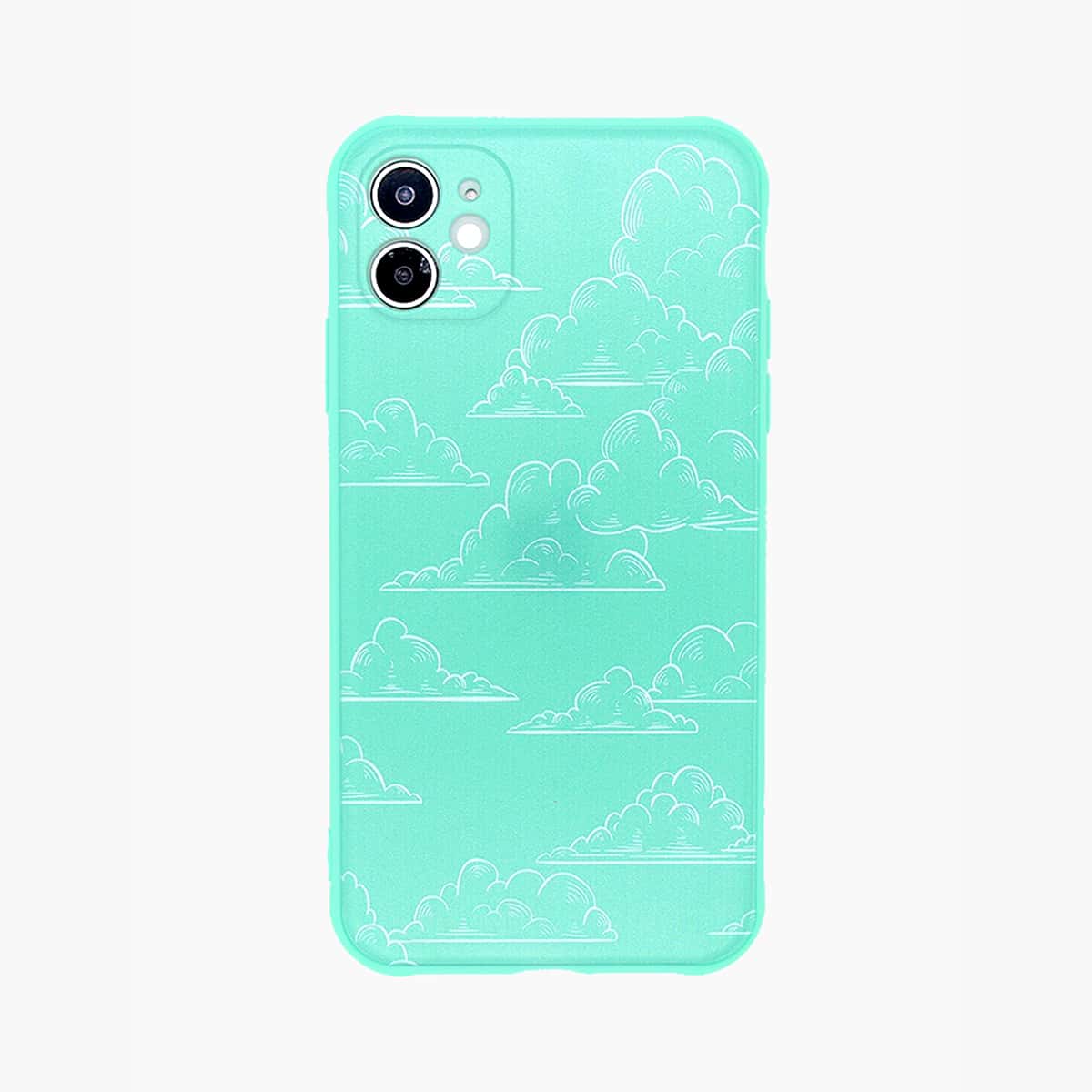 

Cloud Print iPhone Case, Green