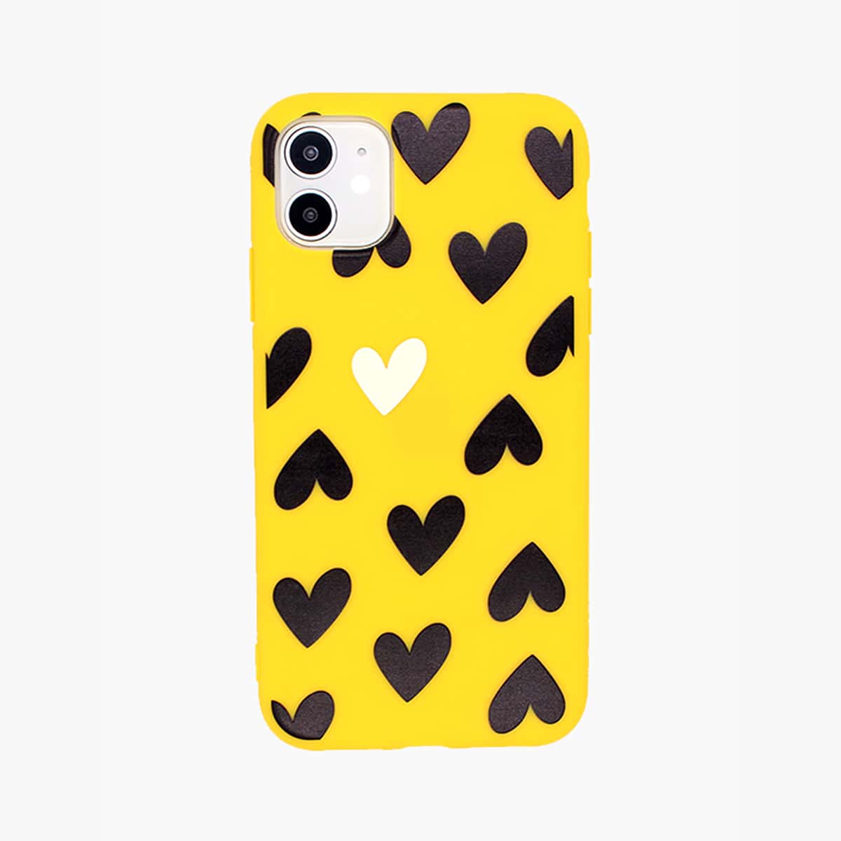 

Heart Print iPhone Case, Yellow