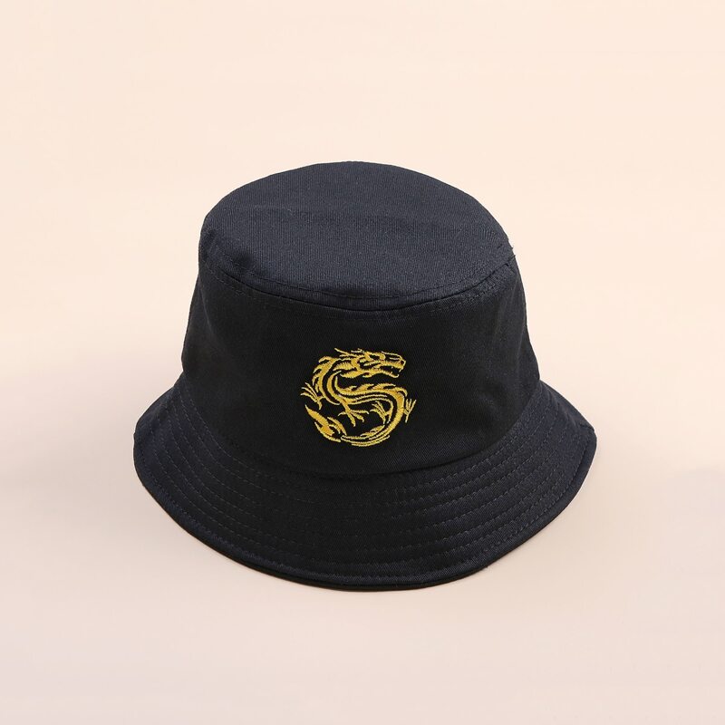 

Chinese Dragon Bucket Hat, Black
