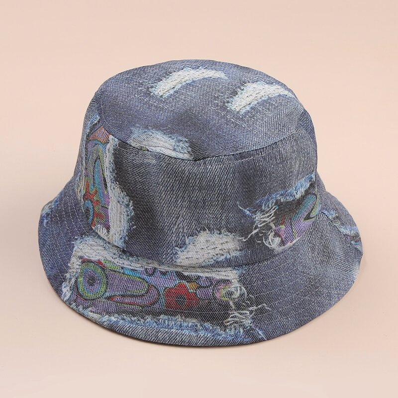 

Eye Pattern Bucket Hat, Blue