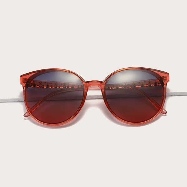 

Tinted Lens Acrylic Frame Sunglasses, Red