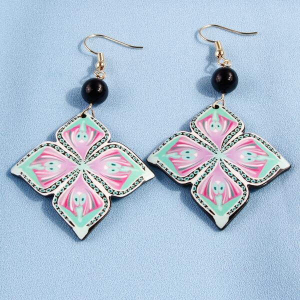 

Colorful Acrylic Drop Earrings, Multicolor