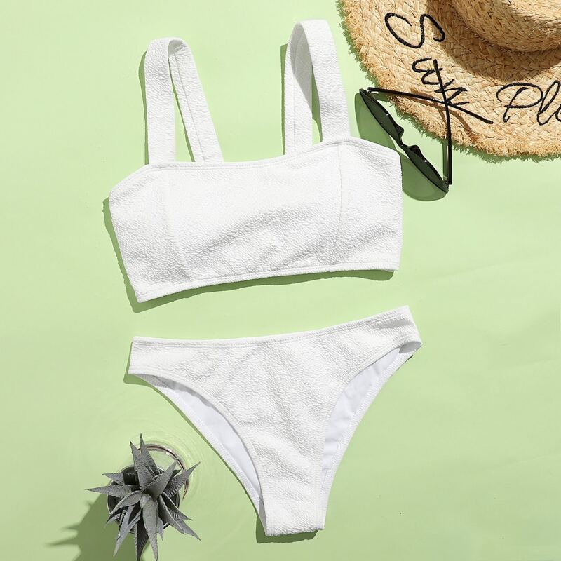 

Twist Back Bikini Swimsuit, White