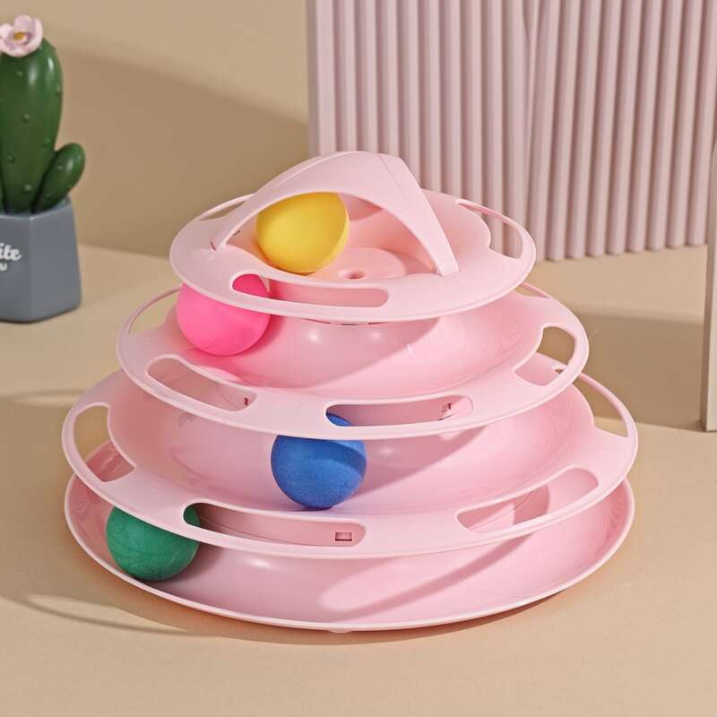 

Four-layer Turntable Cat Toy, Pink