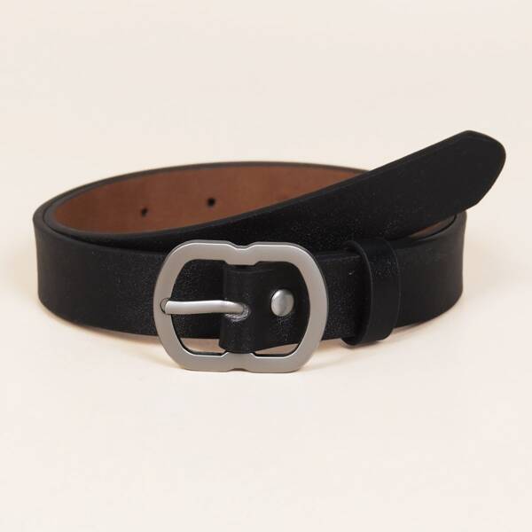 

Kids Metal Buckle Belt, Black