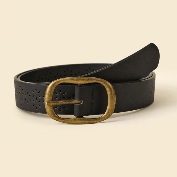 

Metal Buckle Belt, Black