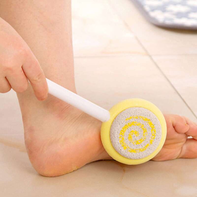

1pc Lollipop Shaped Double-sided Foot Scrubber, Yellow