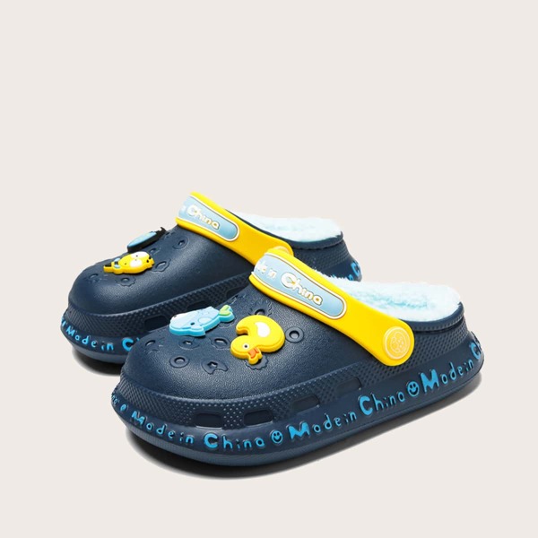 

Toddler Boys Cartoon Decor Slippers, Blue