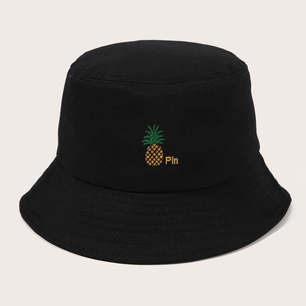 

Guys Pineapple Bucket Hat, Black
