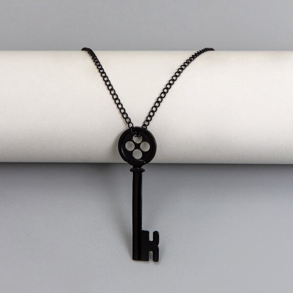 

Men Halloween Key Pendant Necklace, Black