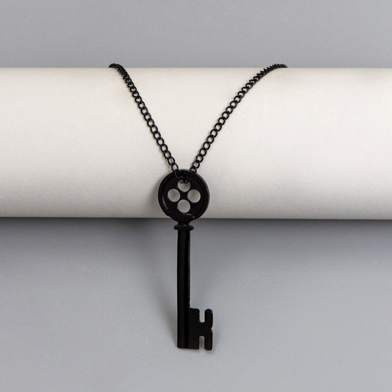 

Guys Halloween Key Pendant Necklace, Black