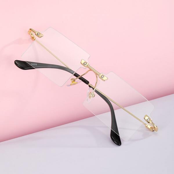 

Rectangle Lens Rimless Eyeglasses