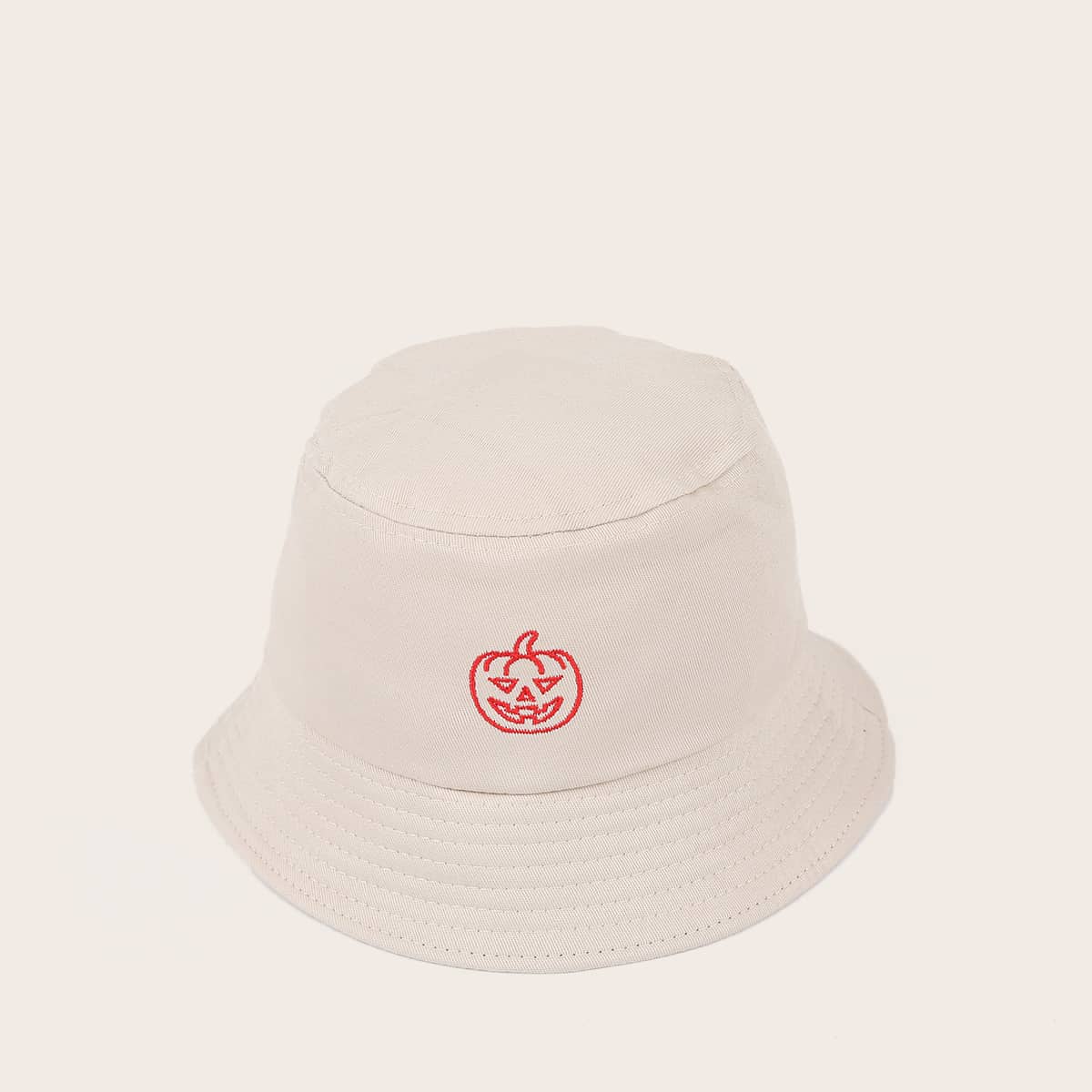 

Halloween Pumpkin Bucket Hat, Beige