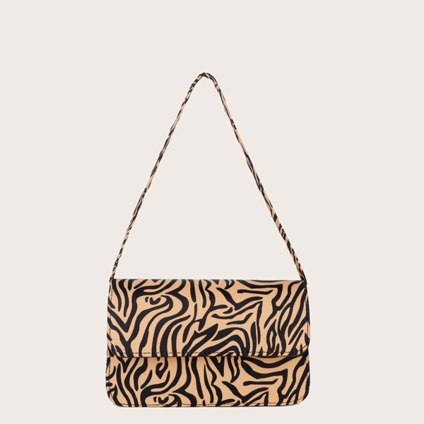 

Tiger Print Shoulder Bag, Yellow