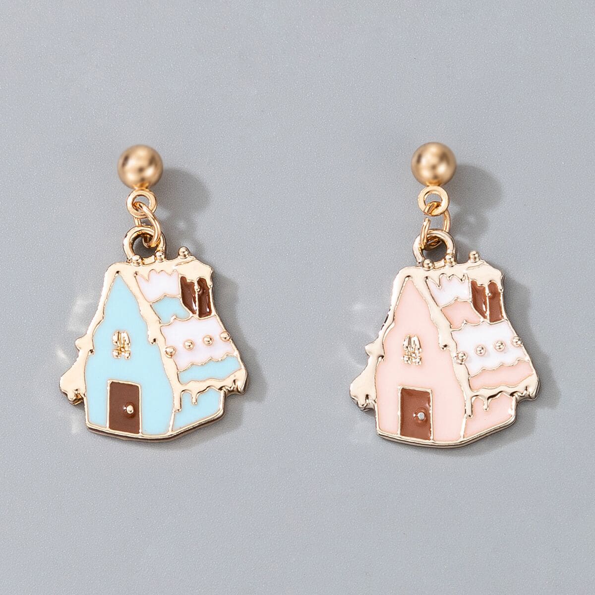 

Christmas House Drop Earrings, Multicolor