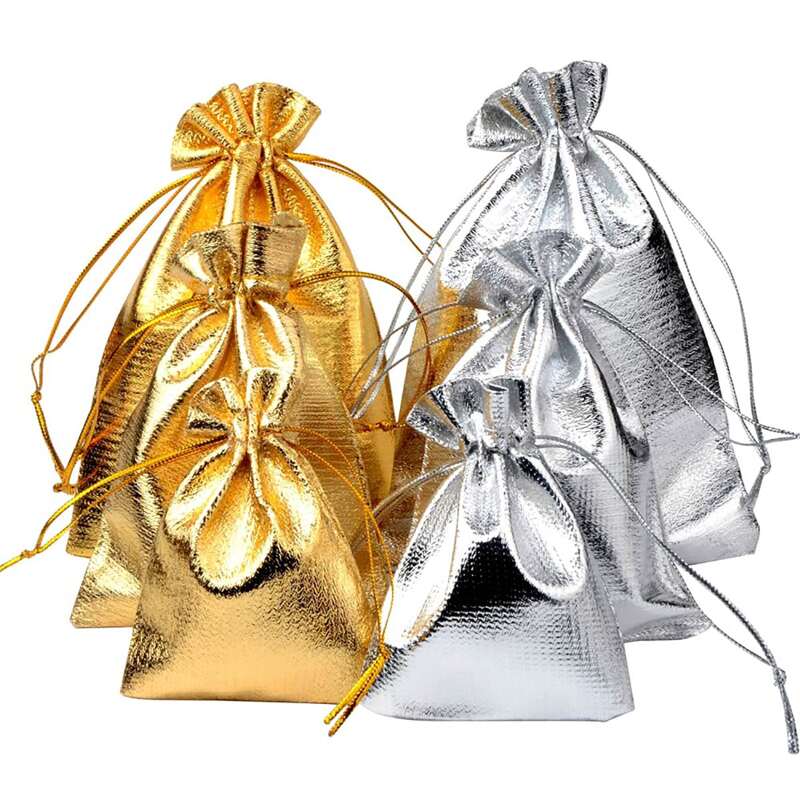 

4pcs Drawstring Gift Bag, Multicolor