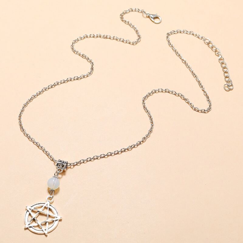 

Star Pendant Necklace, Silver
