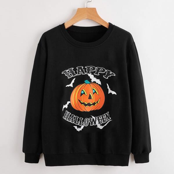 

Halloween Graphic Sweatshirt, Black