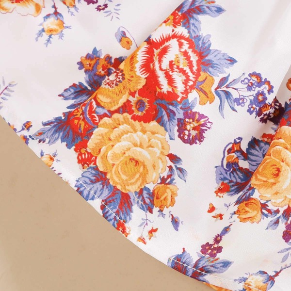 

Baby Girl Ruffle Trim Top & Floral Pinafore Skirt, Multicolor