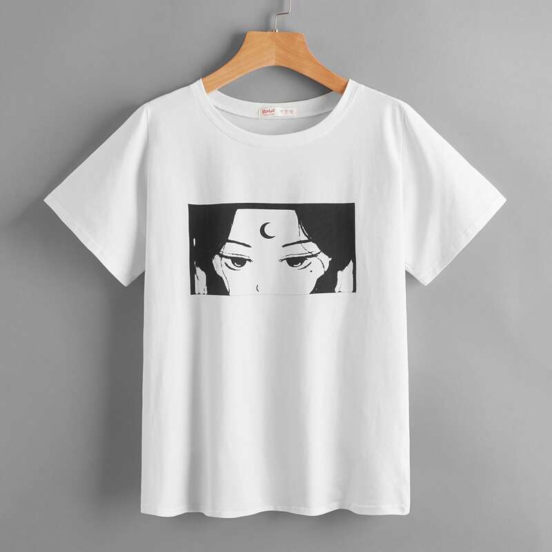 

Figure Graphic Tee, White